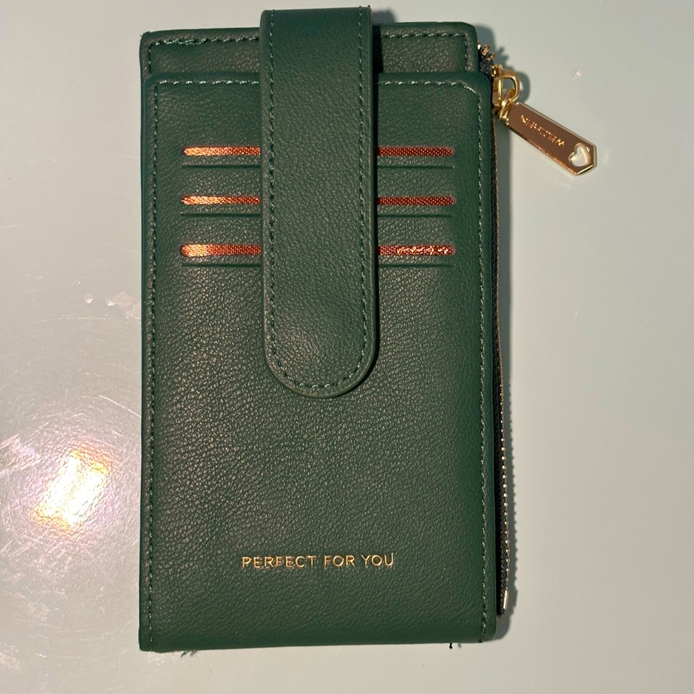 Slim wallet / forest green “Perfect for you” EUC